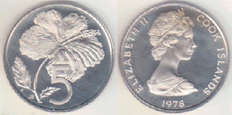 1978 Cook Islands 5 Cents (Proof) A003739